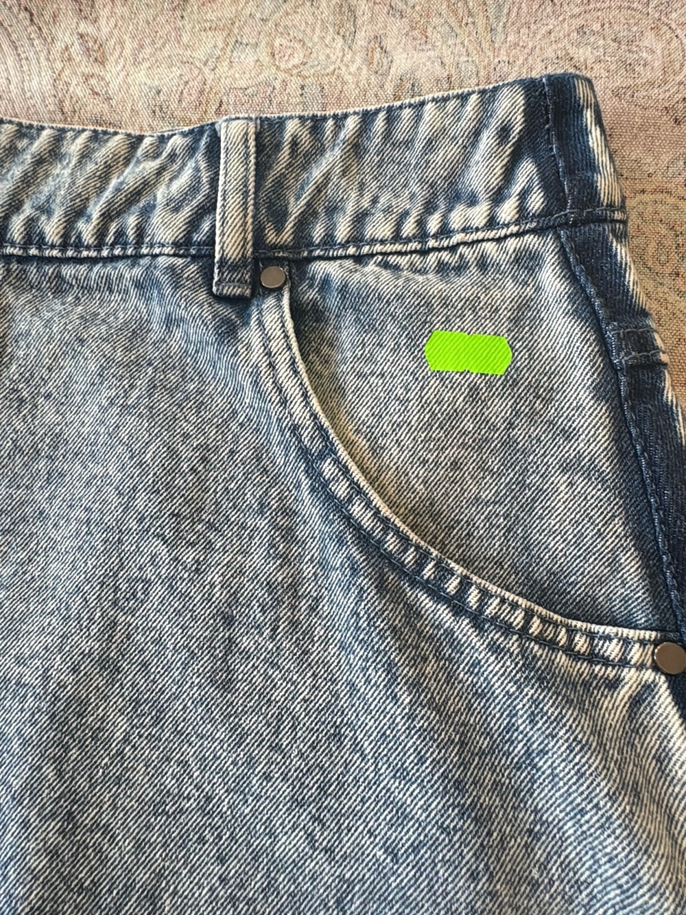adidas Light Blue Denim Mini Skirt with Side Stripes - Picture 6 of 12